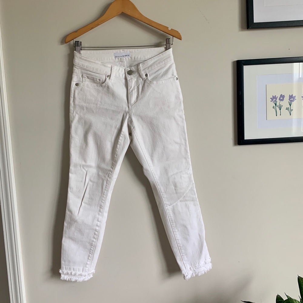 White LOFT skinny jeans - Picture 1 of 5
